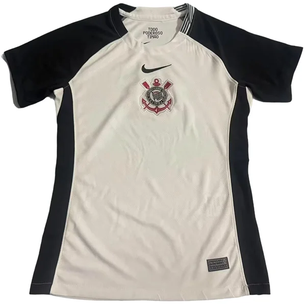 Casa Camiseta Mujer Corinthians Paulista 2025 2026 Blanco Corinthians Paulista Mujer Camiseta 2025 2026 Casa Blanca - Camiseta Corinthians Paulista Mujer | 7camisetas