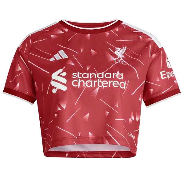 Casa Camiseta Mujer Liverpool 2026 2027 Rojo Blanco Liverpool Mujer Camiseta 2026 2027 Casa Roja - Camiseta Liverpool Mujer | 7camisetas