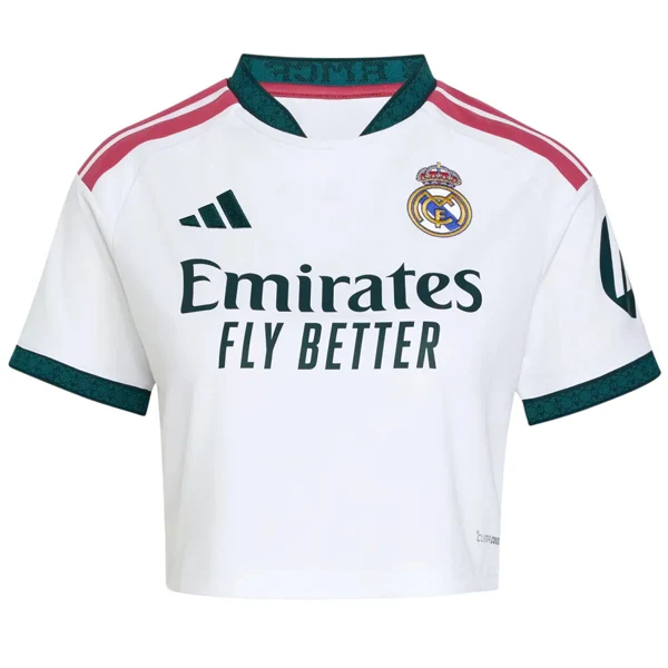 Casa Camiseta Mujer Real Madrid 2026 2027 Blanco Rosa Real Madrid Mujer Camiseta 2026 2027 Casa Blanca - Camiseta Real Madrid Mujer 2026 | 7camisetas
