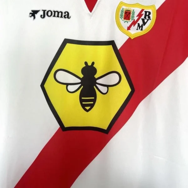 Rayo Vallecano de Madrid Camiseta 2001 2002 Casa Blanca - Camiseta Rayo Vallecano De Madrid | 7camisetas