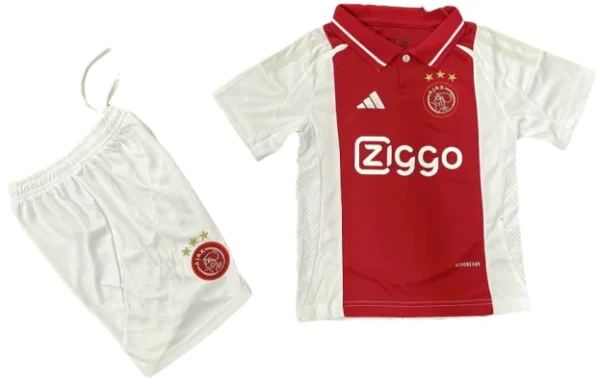 Ajax Niños Conjunto 2024 2025 Casa Rojo - Tuta Ajax Niños | 7camisetas