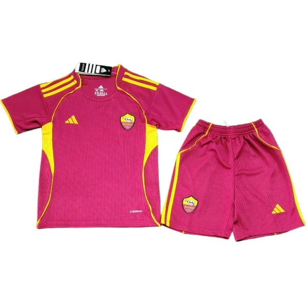 AS Roma Niños Conjunto 2025 2026 Casa Rojo - Tuta AS Roma Niños | 7camisetas