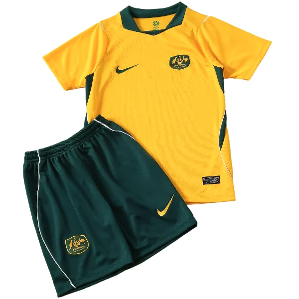 Casa Conjunto De Niños Australia 2026 Amarillo Australia Niños Conjunto 2026 Casa Amarillo - Australia Niños Barata | 7camisetas