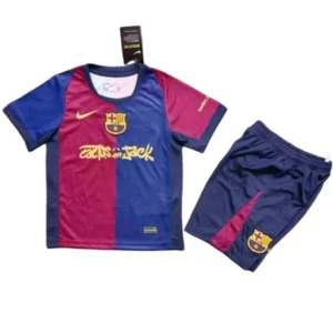 FC Barcelona Niños Conjunto 2024 2025 Casa Rojo - Equipacion Fc Barcelona Niños | 7camisetas