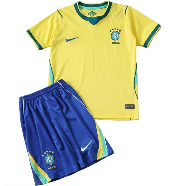 Casa Conjunto De Niños Brasil 2026 Amarillo Brasil Niños Conjunto 2026 Casa Amarillo - Equipacion Brasil Niños | 7camisetas