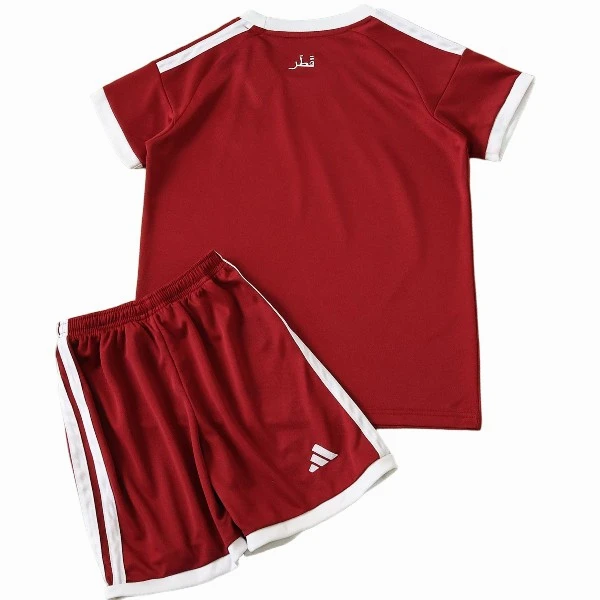 Catar Niños Conjunto 2026 Casa Rojo - Catar Niños Barata | 7camisetas