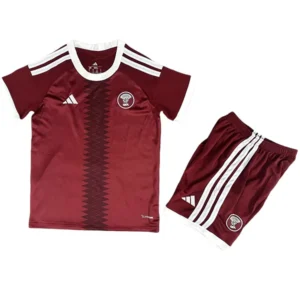 Catar Niños Conjunto 2026 Casa Rojo - Katar Niños Barata | 7camisetas