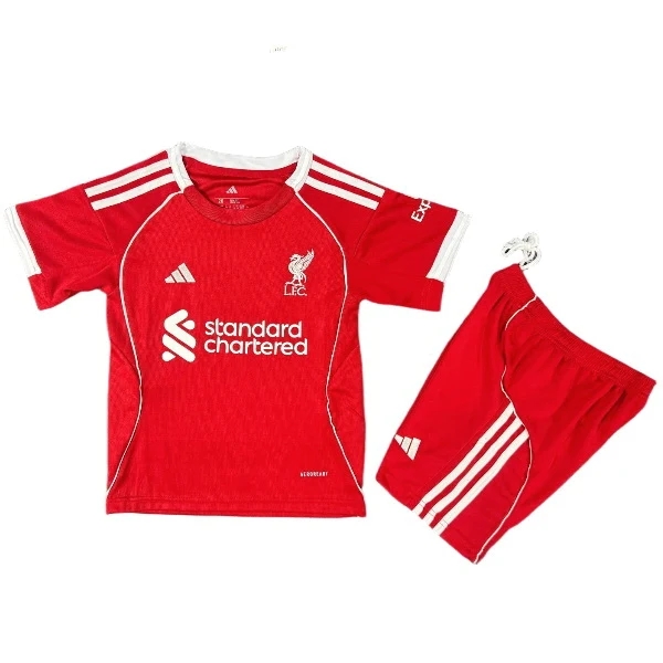 Liverpool Niños Conjunto 2025 2026 Casa Rojo - Equipacion Liverpool Niños | 7camisetas