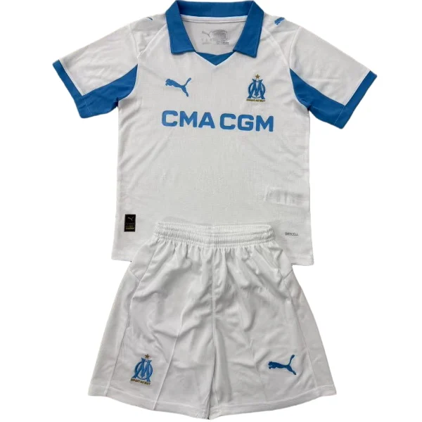 Marsella Niños Conjunto 2025 2026 Casa Blanco - Tuta Marsella Niños | 7camisetas