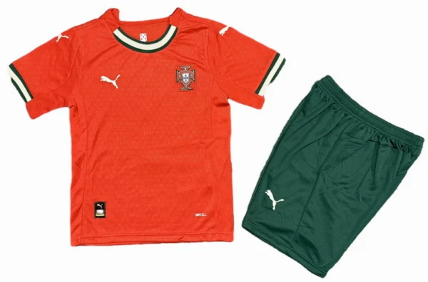 Portugal Niños Conjunto 2025 Casa Rojo - Tuta Portugal Niños | 7camisetas