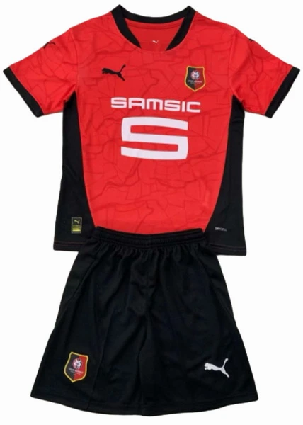 Stade Rennais Niños Conjunto 2024 2025 Casa Rojo - Tuta Stade Rennais Niños | 7camisetas