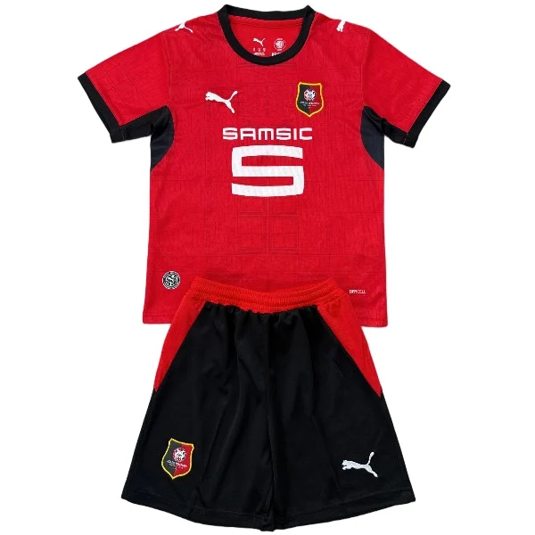 Stade Rennais Niños Conjunto 2026 2027 Casa Rojo - Stade Rennais Niños Barata | 7camisetas