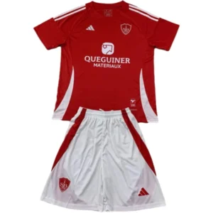 Stade Brestois Niños Conjunto 2024 2025 Casa Rojo - Tuta Stade Brestois Niños | 7camisetas