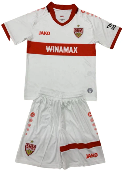 VfB Stuttgart Niños Conjunto 2024 2025 Casa Blanco - Tuta VfB Stuttgart Niños | 7camisetas