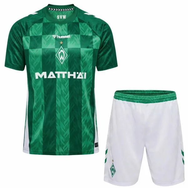 Casa Conjunto De Niños Werder Bremen 2024 2025 Verde Werder Bremen Niños Conjunto 2024 2025 Casa Verde - Tuta Werder Bremen Niños | 7camisetas