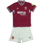 West Ham United Niños Conjunto 2025 2026 Casa Rojo - Tuta West Ham United Niños | 7camisetas