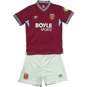 West Ham United Niños Conjunto 2025 2026 Casa Rojo - Tuta West Ham United Niños | 7camisetas