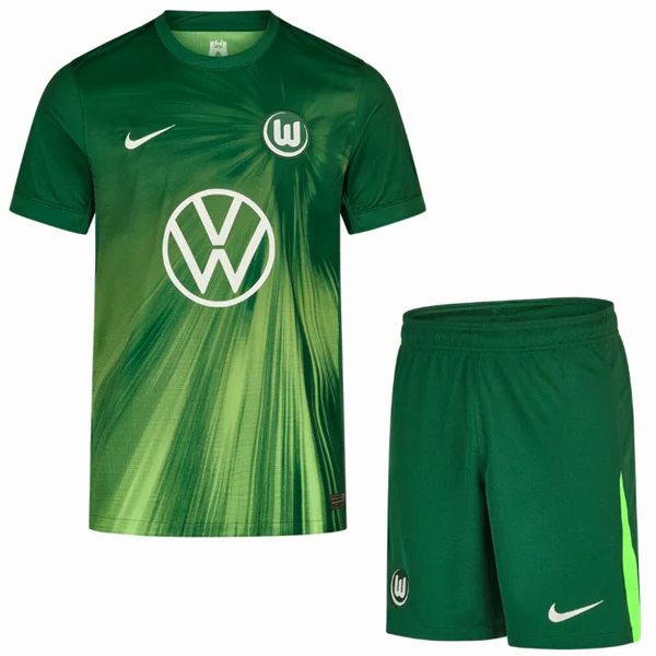 Casa Conjunto De Niños Wolfsburgo 2025 2026 Verde VfL Wolfsburgo Niños Conjunto 2025 2026 Casa Verde - Tuta VfL Wolfsburgo Niños | 7camisetas