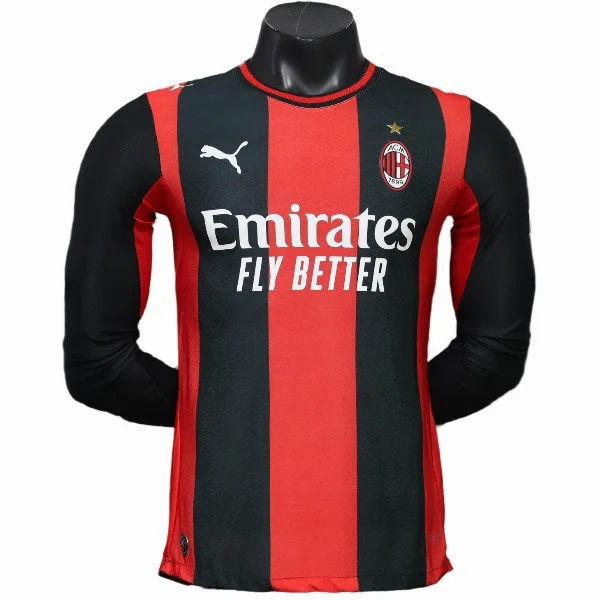 Casa Jugadores Camiseta Manga Larga AC Milan 2026 2027 Rojo AC Milan Camiseta Edición Jugadores 2026 2027 Casa Roja - Camiseta Ac Milan | 7camisetas