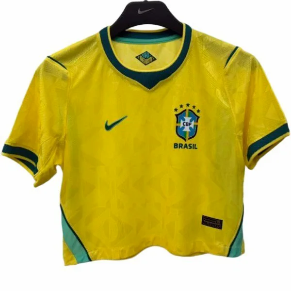 Casa Jugadores Camiseta Mujer Brasil 2026 I Amarillo Brasil Mujer Camiseta Edición Jugadores 2026 Casa Amarilla - Camiseta Brasil Mujer | 7camisetas