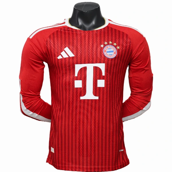 Casa Jugadores Manga Larga Bayern Múnich 2026 2027 Rojo Bayern Múnich Camiseta Edición Jugadores 2026 2027 Casa Roja - Camiseta Bundesliga Bayern Múnich | 7camisetas