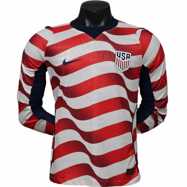 Casa Jugadores Manga Larga Estados Unidos 2026 Rojo Blanco Estados Unidos Camiseta Edición Jugadores 2026 Casa Roja - Camiseta Estados Unidos Mundial 2026 | 7camisetas
