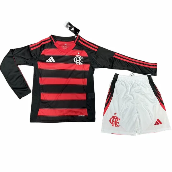 Flamengo Niños Conjunto 2025 2026 Casa Rojo - Tuta Flamengo Niños | 7camisetas