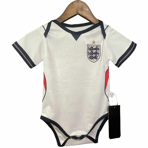 Casa Onesies Niños Inglaterra 2026 Blanco Azul Inglaterra Niños Camiseta 2026 Casa Blanco - Inglaterra Niños Barata | 7camisetas