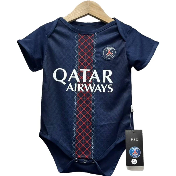 Casa Onesies Niños Paris Saint Germain 2025 2026 Rojo Azul Paris Saint Germain Niños Camiseta 2025 2026 Casa Rojo - Paris Saint Germain Niños Barata | 7camisetas
