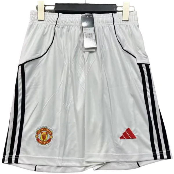Manchester United Pantalones 2025 2026 Casa Blanco - Pantalón Manchester United | 7camisetas