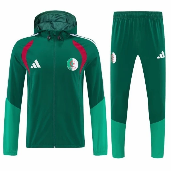 Conjunto Completo Chaqueta Con Capucha Argelia 2026 Verde Argelia Conjunto 2026 Verde - Argelia Barata | 7camisetas