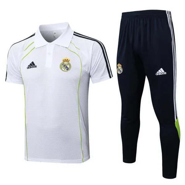 Conjunto Completo Polo Real Madrid 2025 2026 Blanco Verde Negro Real Madrid Conjunto 2025 2026 Blanco - Real Madrid Barata | 7camisetas