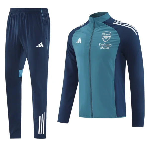 Conjunto Completo Rompevientos Arsenal 2025 2026 Azul Verde Arsenal Conjunto 2025 2026 Azul - Arsenal Barata | 7camisetas