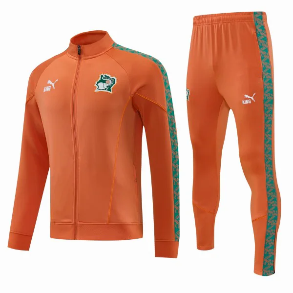 Conjunto Completo Ropa Deportiva Con Cremallera Larga Costa De Marfil 2026 Naranja Costa De Marfil Conjunto 2026 Naranja - Costa De Marfil Barata | 7camisetas