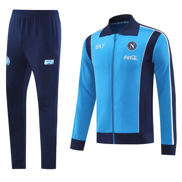Conjunto Completo Ropa Deportiva Con Cremallera Larga Napoli 2025 2026 I Azul SSC Napoli Conjunto 2025 2026 Azul - Ssc Napoli Equipacion | 7camisetas