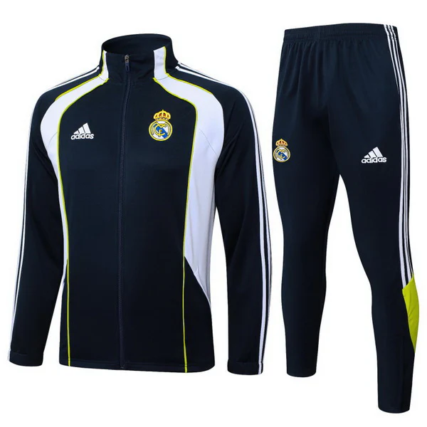 Conjunto Completo Ropa Deportiva Con Cremallera Larga Niños Real Madrid 2025 2026 Azul Marino I Blanco Real Madrid Niños Conjunto 2025 2026 Azul - Tuta Real Madrid Niños | 7camisetas