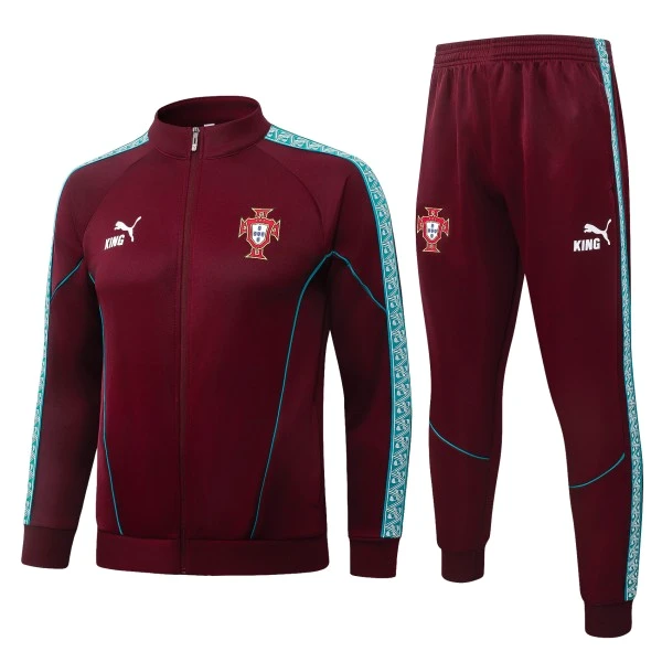 Conjunto Completo Ropa Deportiva Con Cremallera Larga Portugal 2026 Borgona Portugal Conjunto 2026 - Portugal Barata | 7camisetas