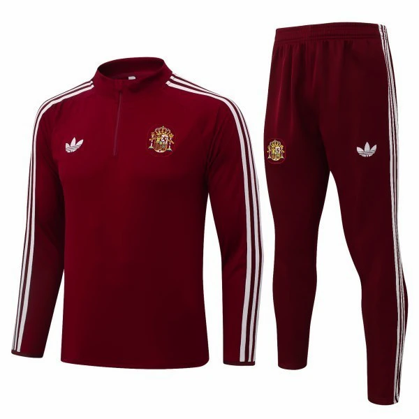 Conjunto Completo Sudadera Entrenamiento España 2026 Borgona España Conjunto 2026 - España Barata | 7camisetas