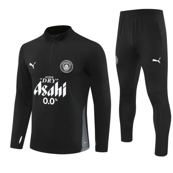 Conjunto Completo Sudadera Entrenamiento Manchester City 2025 2026 Negro Blanco Manchester City Conjunto 2025 2026 Negro - Manchester City Barata | 7camisetas