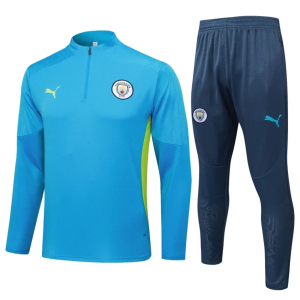 Conjunto Completo Sudadera Entrenamiento Manchester City 2024 2025 Azul Gris Manchester City Conjunto 2024 2025 Azul - Manchester City Barata | 7camisetas