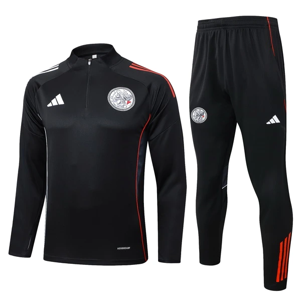 Conjunto Completo Sudadera Entrenamiento Niños Ajax 2025 2026 Blanco Negro Rojo Ajax Niños Conjunto 2025 2026 Blanco - Ajax Niños Barata | 7camisetas