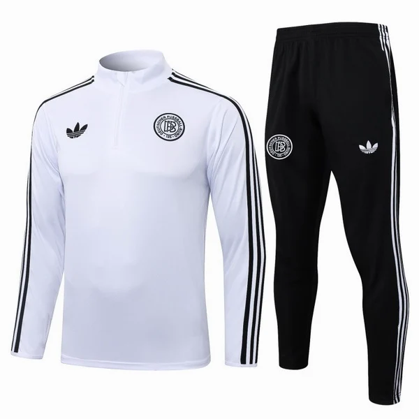 Conjunto Completo Sudadera Entrenamiento Niños Alemania 2025 Blanco Negro Alemania Niños Conjunto 2025 Blanco - Equipacion Alemania Niños | 7camisetas