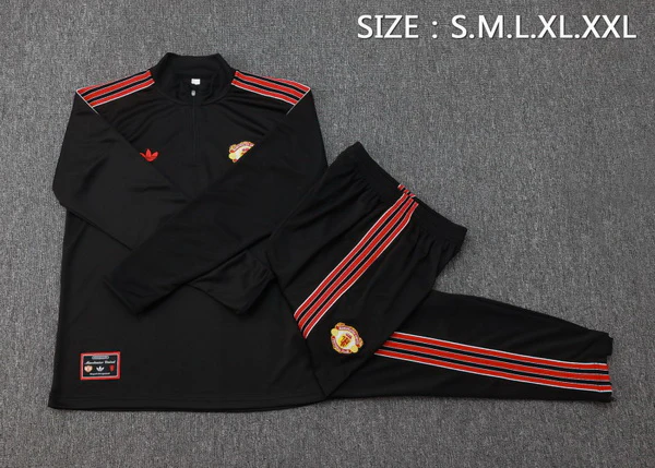 Manchester United Niños Conjunto 2025 2026 Negro - Manchester United Niños Economica | 7camisetas