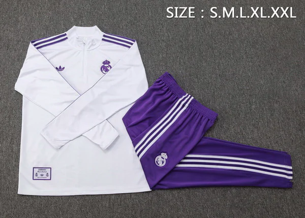 Real Madrid Niños Conjunto 2025 2026 Blanco - Tuta Real Madrid Niños | 7camisetas