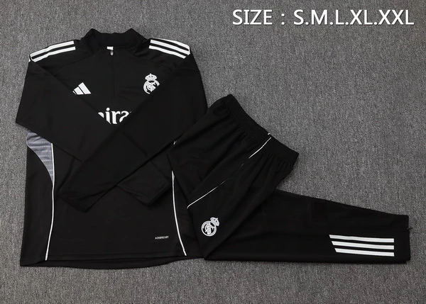 Real Madrid Niños Conjunto 2025 2026 Negro - Tuta Real Madrid Niños | 7camisetas