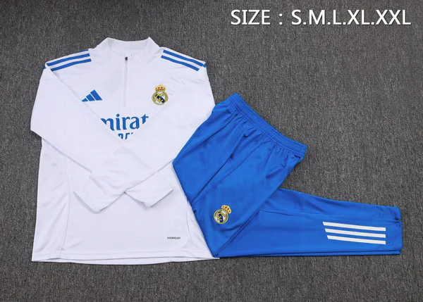Real Madrid Niños Conjunto 2025 2026 Blanco - Tuta Real Madrid Niños | 7camisetas