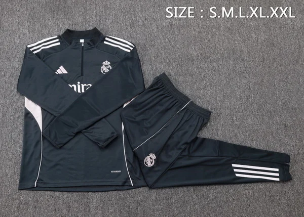 Real Madrid Niños Conjunto 2025 2026 Gris - Tuta Real Madrid Niños | 7camisetas