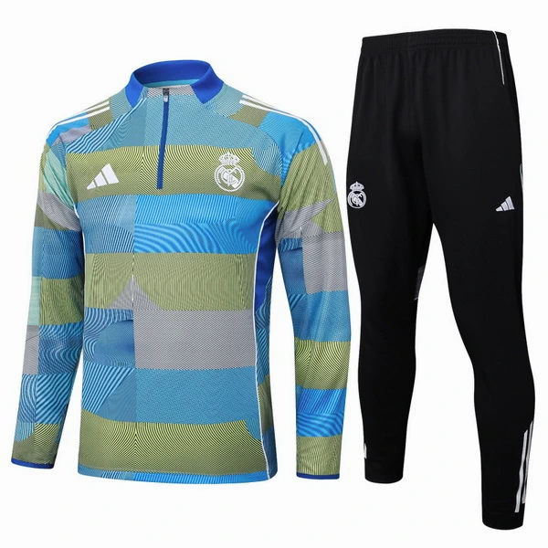 Conjunto Completo Sudadera Entrenamiento Real Madrid 2025 2026 Azul Amarillo Negro Real Madrid Conjunto 2025 2026 Azul - Real Madrid Barata | 7camisetas