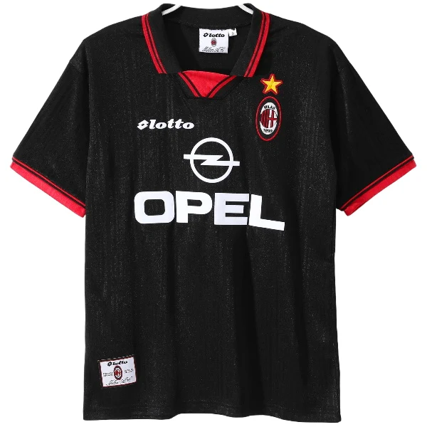 Cuarta Camiseta AC Milan Retro 1997 1998 Negro AC Milan Camiseta cuarta Negra - Camiseta Ac Milan | 7camisetas