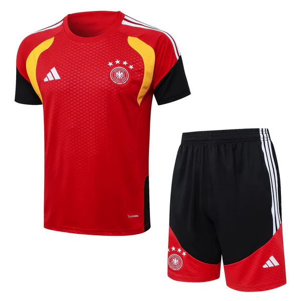 Entrenamiento Conjunto Completo Alemania 2026 Rojo Negro Amarillo Alemania Conjunto 2026 Rojo - Alemania Barata | 7camisetas